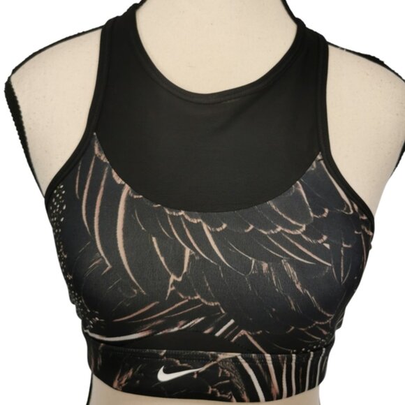 Nike Dry-Fit Feather Curve Medium Support Sports Bra - Sz S - Picture 2 of 6